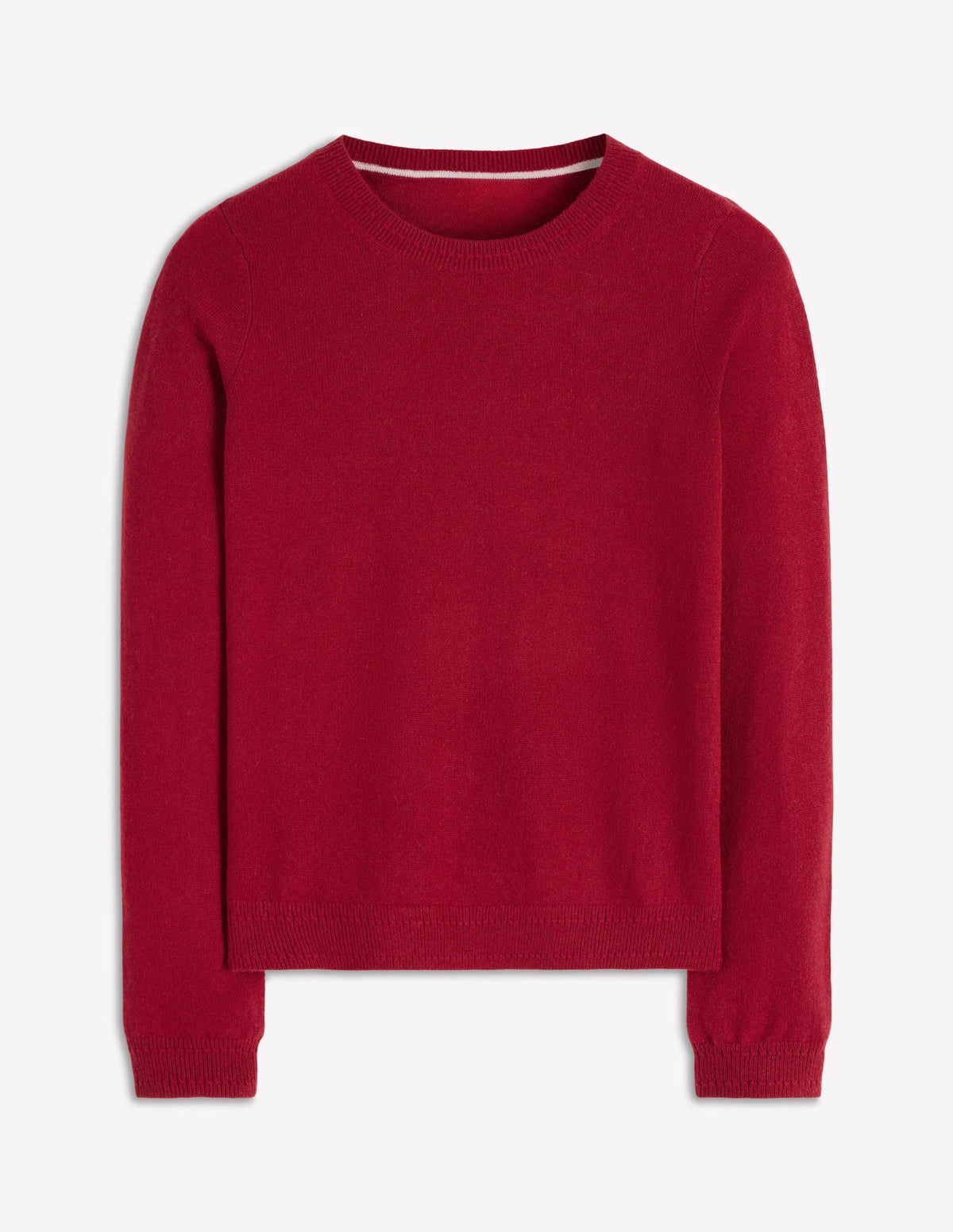 Eva Cashmere Crew Neck Sweater-Red Liquorice