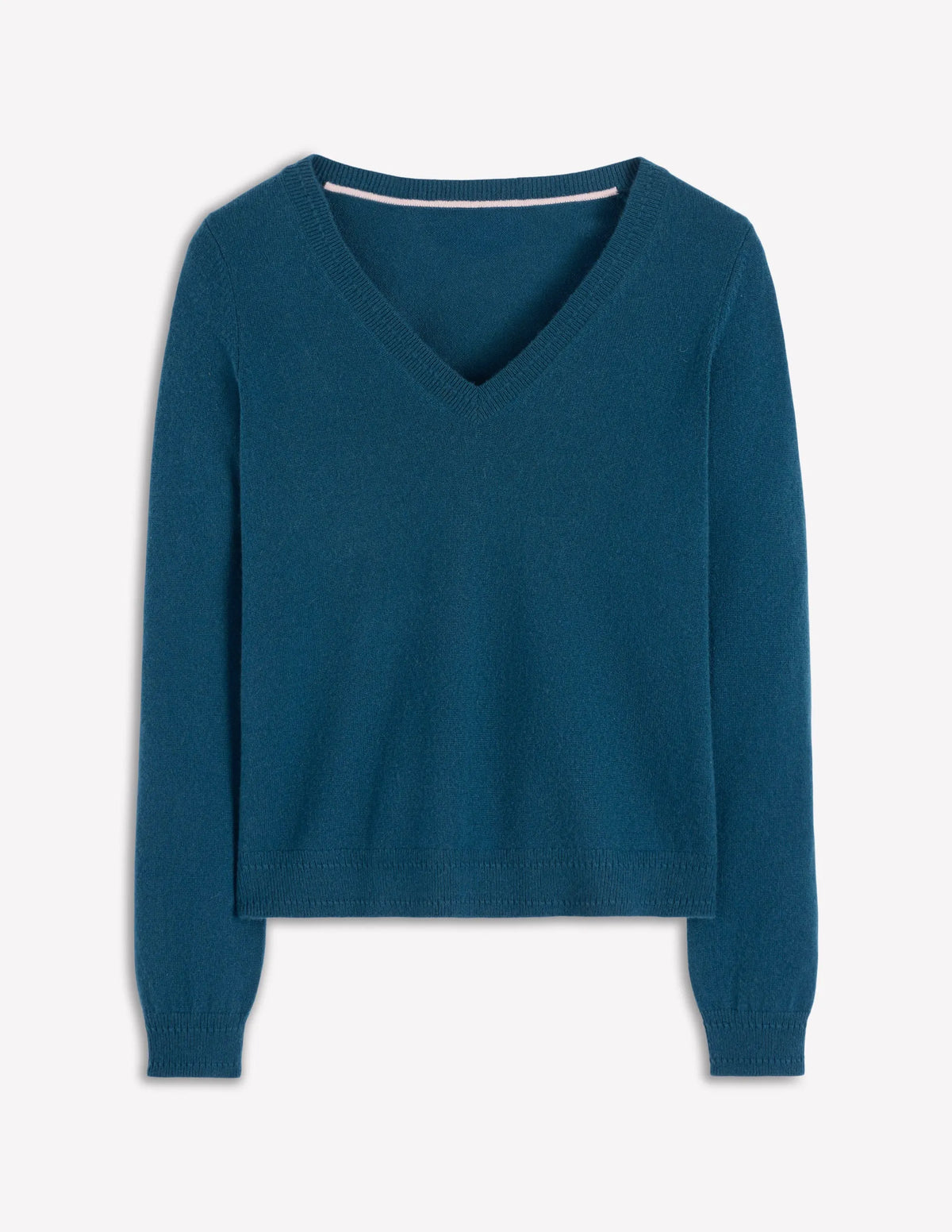 Eva Cashmere V-Neck Sweater-Harbour Bue