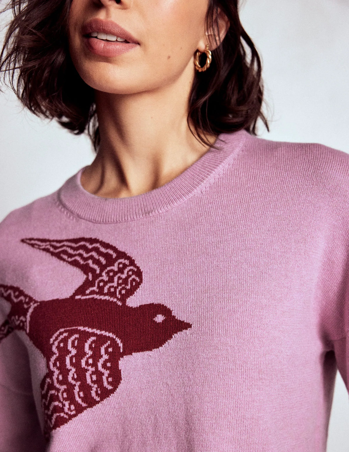 Natasha Novelty Sweater-Swooping Swallow