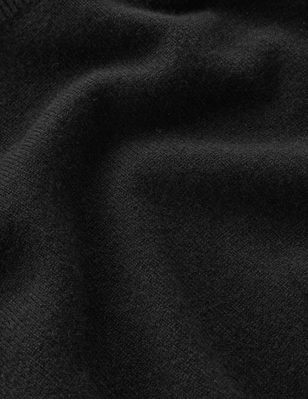 Eva Cashmere Roll Neck Sweater-Black