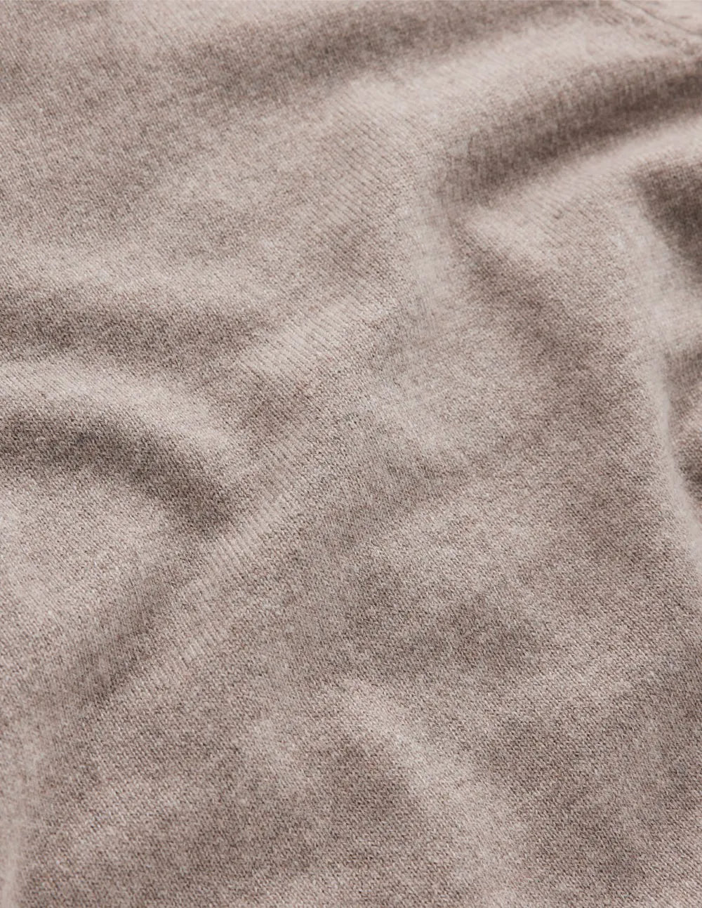 Eva Cashmere Roll Neck Sweater-Mink Melange