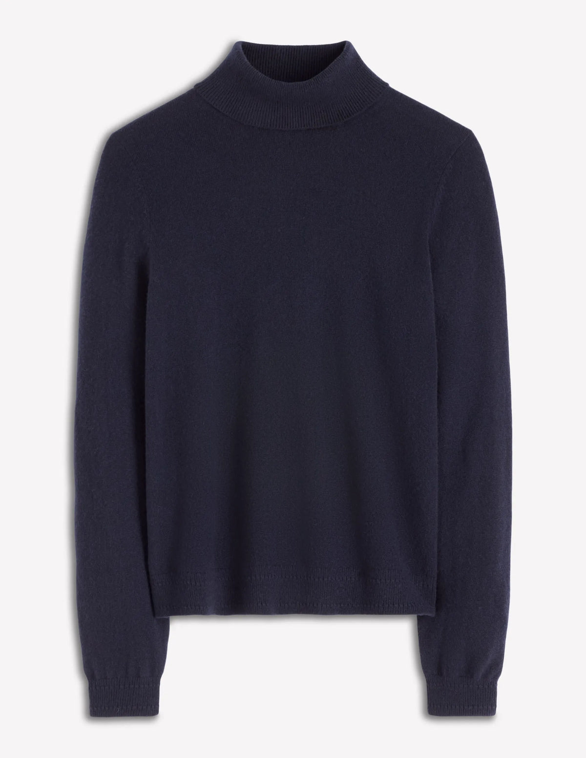 Eva Cashmere Roll Neck Sweater-Navy