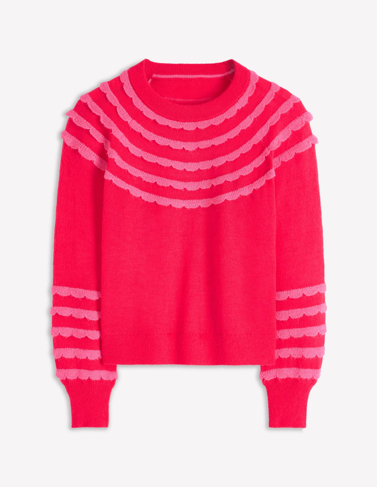 Alice Fluffy Raglan Jumper-Poppy Red