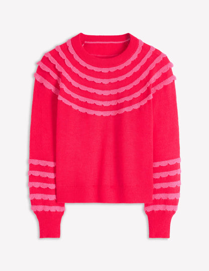 Alice Fluffy Raglan Jumper-Poppy Red