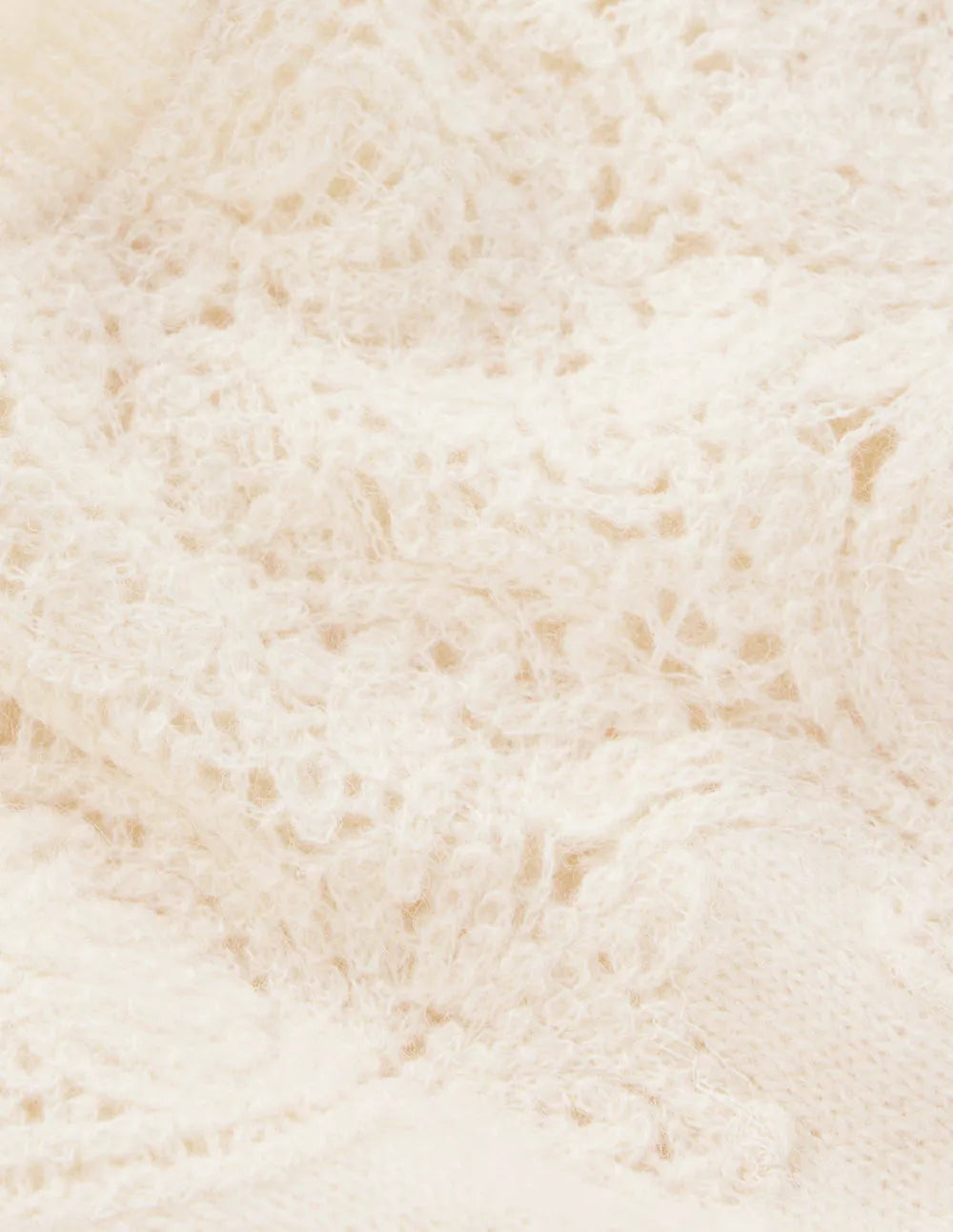 Fluffy Embroidered Sweater-Almond Milk