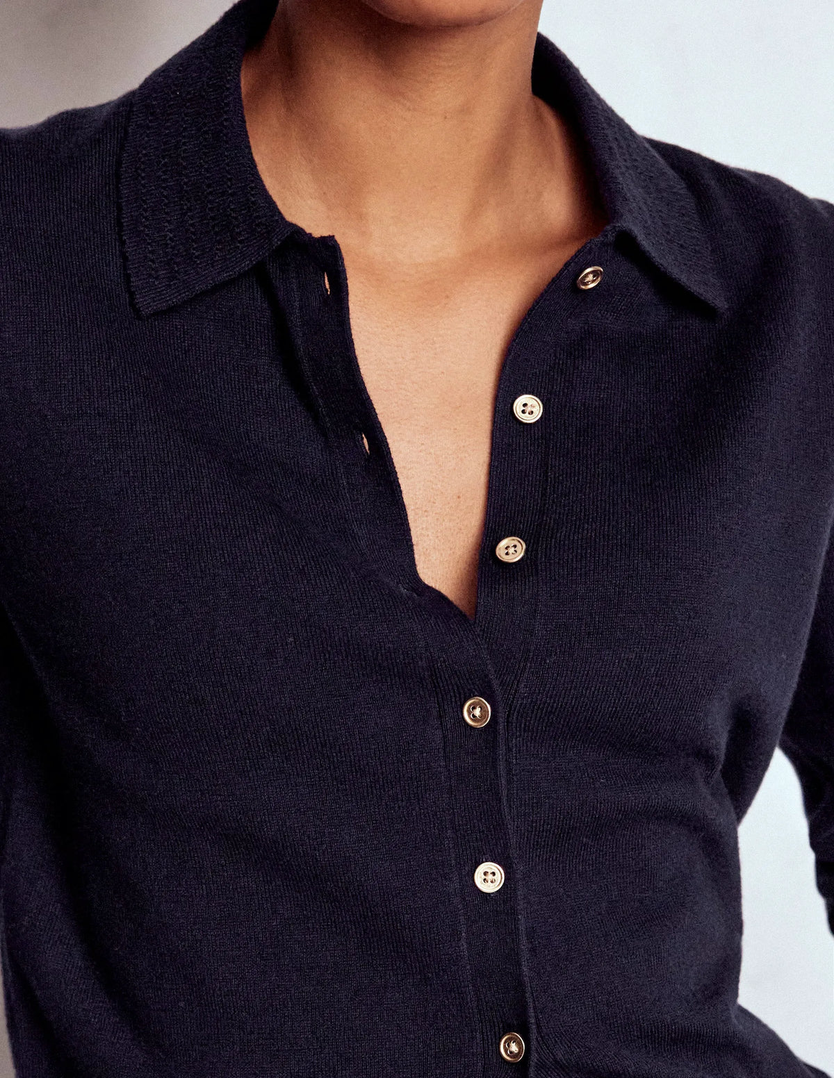 Briony Stitch Cardigan-Navy