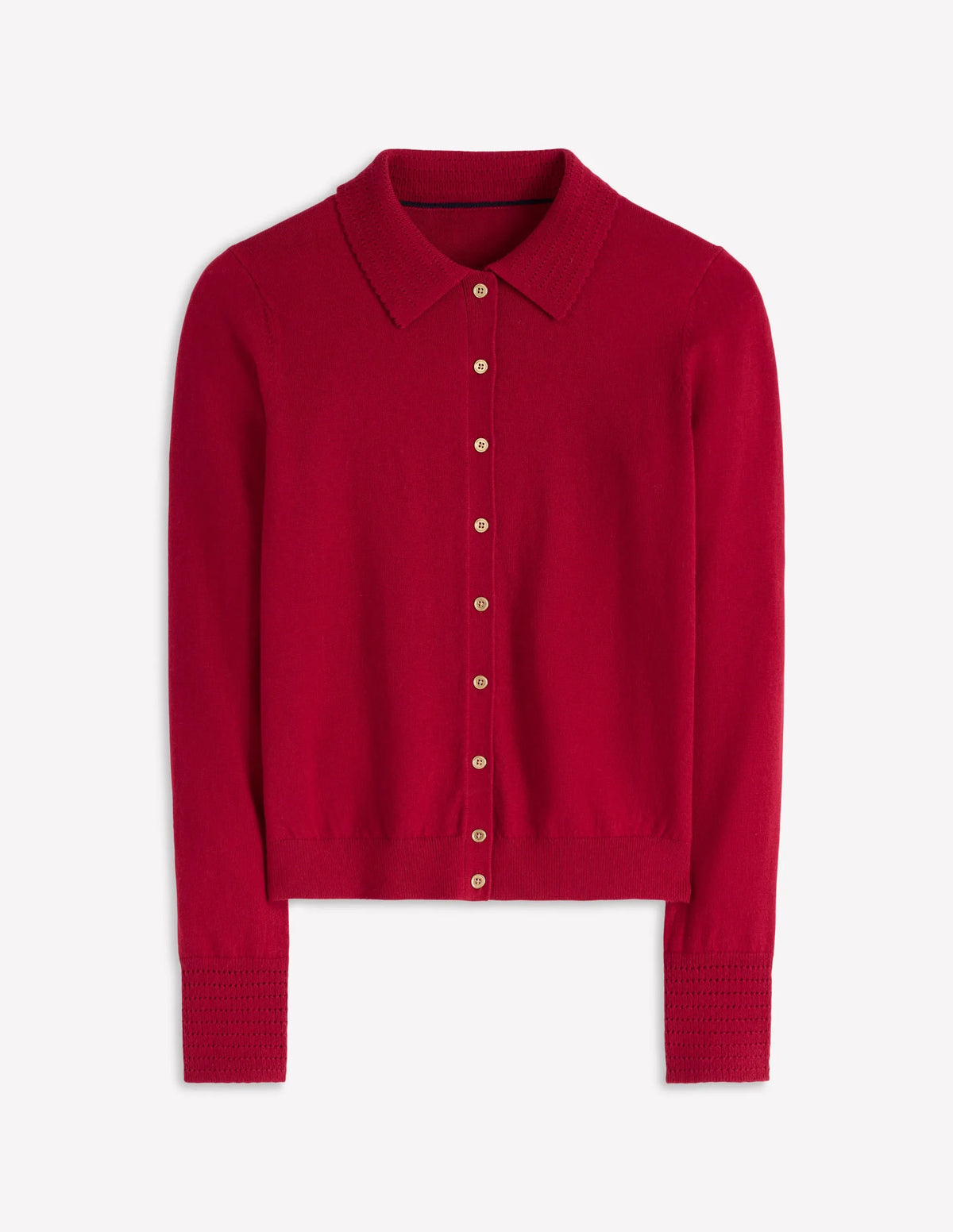 Briony Stitch Cardigan-Crimson Red