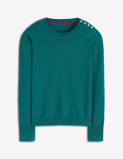 Briony Stitch Sweater-Drake Green