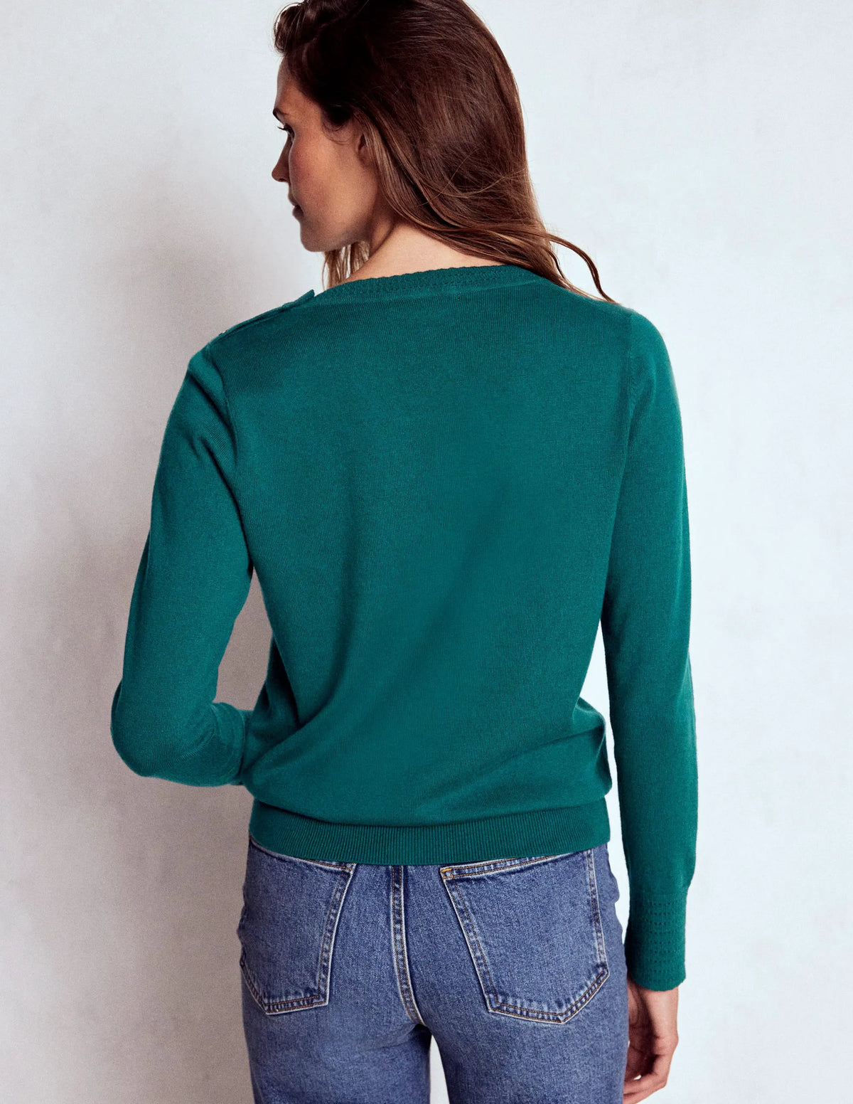 Briony Stitch Sweater-Drake Green