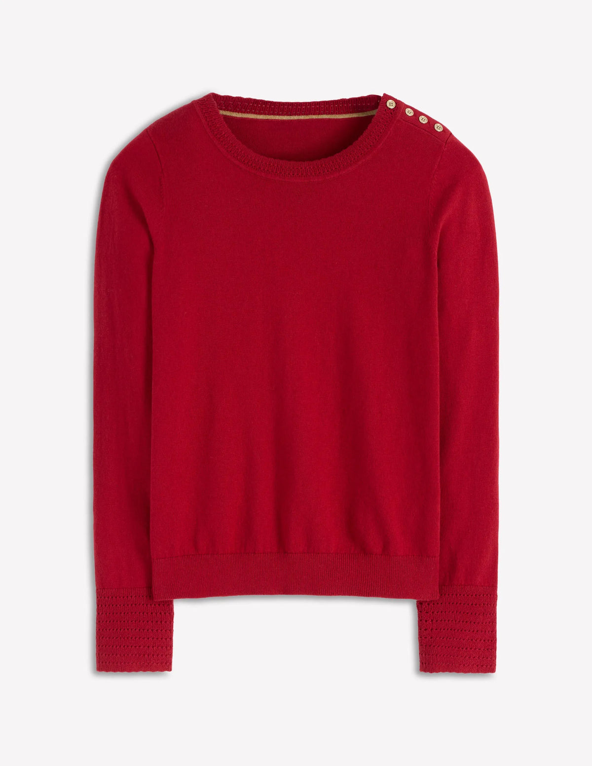 Briony Stitch Sweater-Red Liquorice