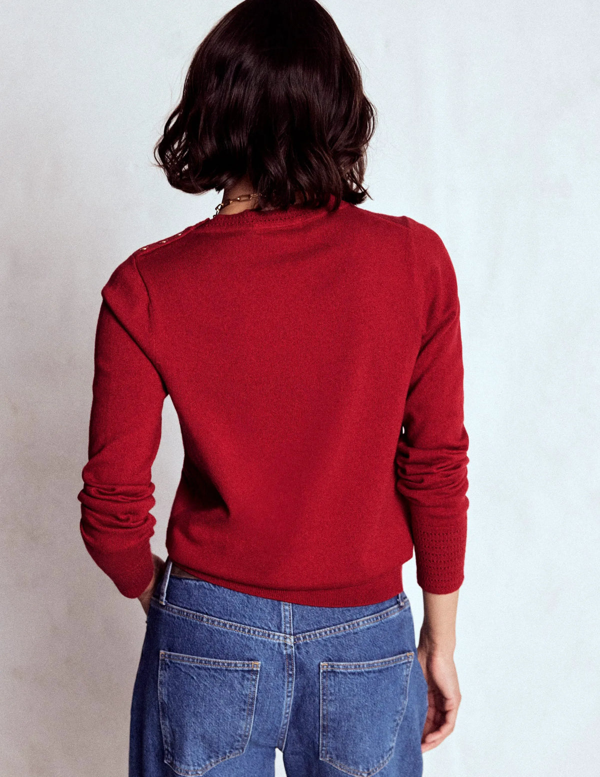 Briony Stitch Sweater-Red Liquorice