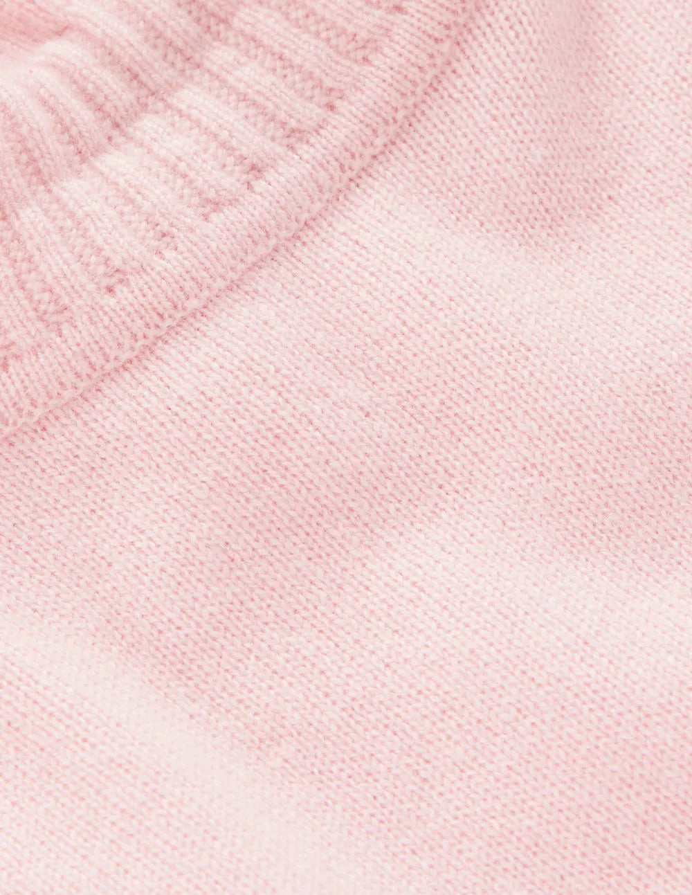 Frill Trim Cashmere Sweater-Chalk Pink