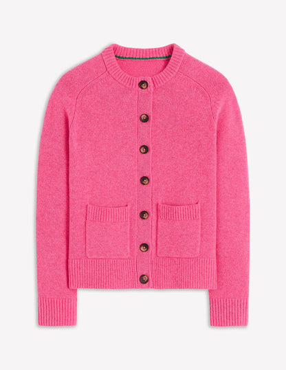 Marion Merino Cardigan-Rose Pink