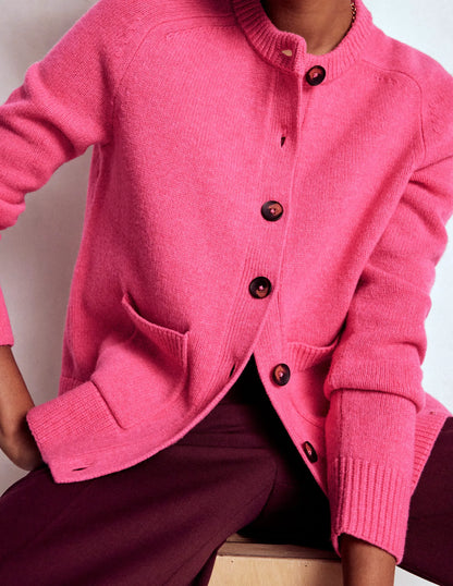 Marion Merino Cardigan-Rose Pink