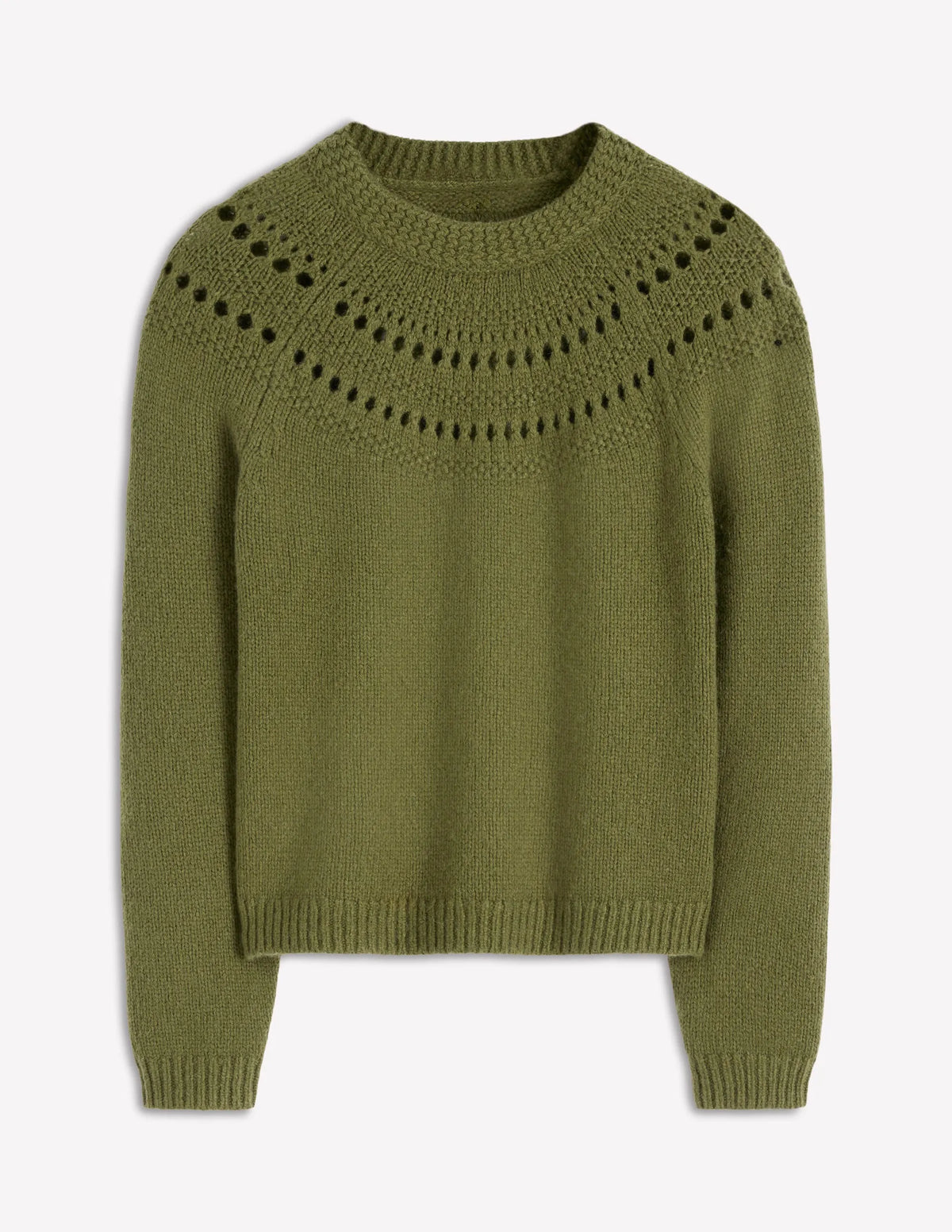 Fluffy Chunky Sweater-Woodland Green