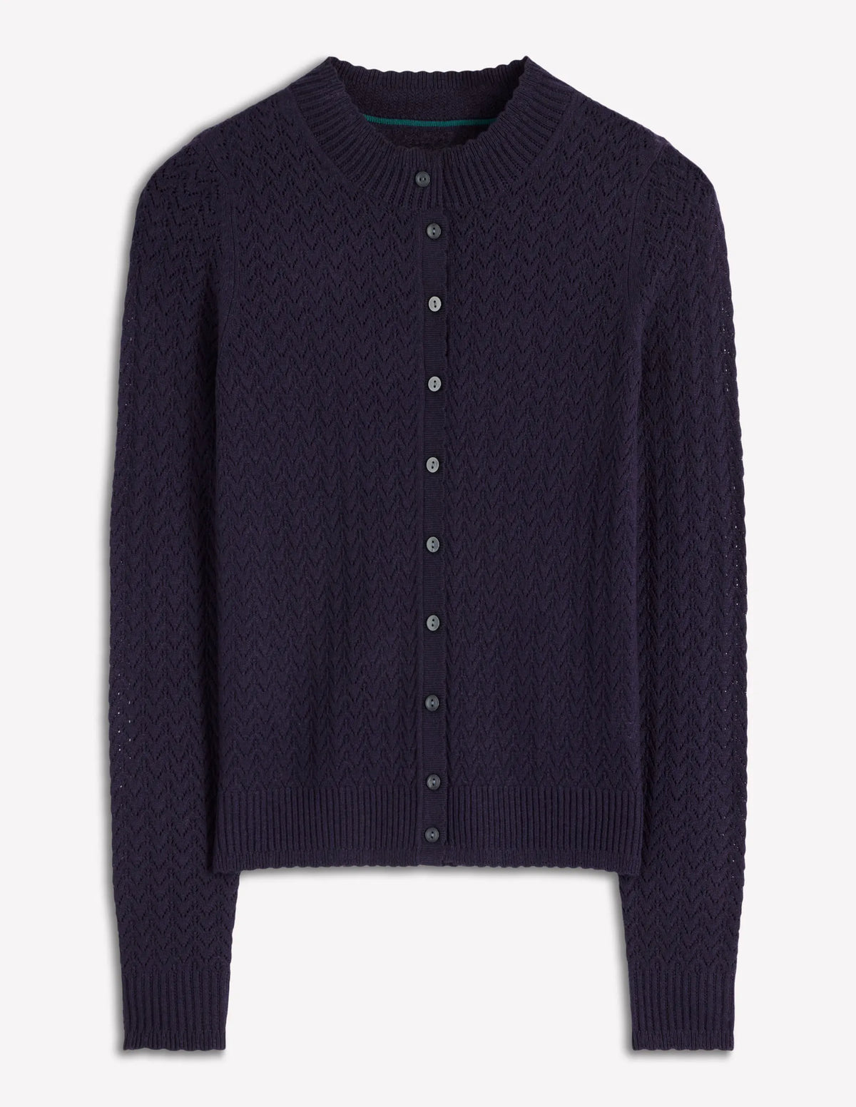 Diane Pointelle Cardigan-Navy