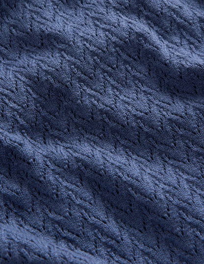 Diane Pointelle Sweater-Denim Blue