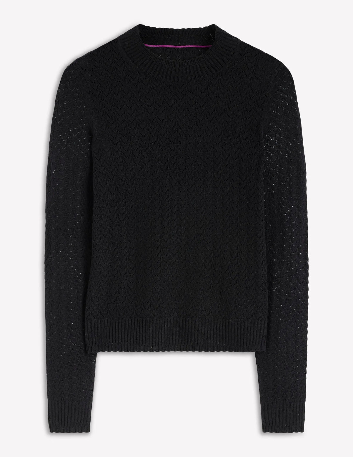 Diane Pointelle Sweater-Black