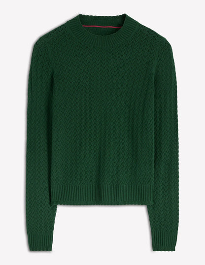 Diane Pointelle Sweater-Hunter Green