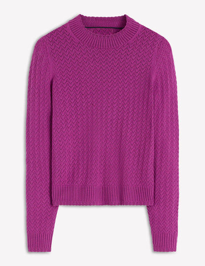 Diane Pointelle Sweater-Regal Purple