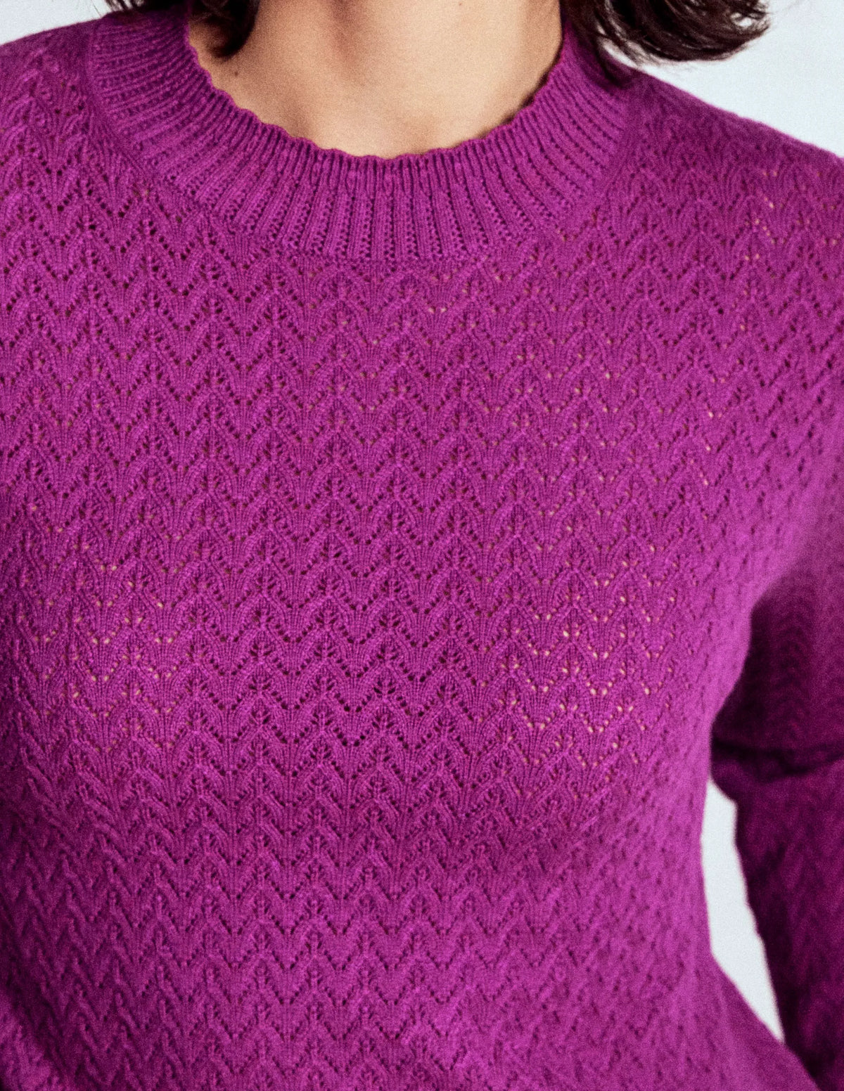 Diane Pointelle Sweater-Regal Purple