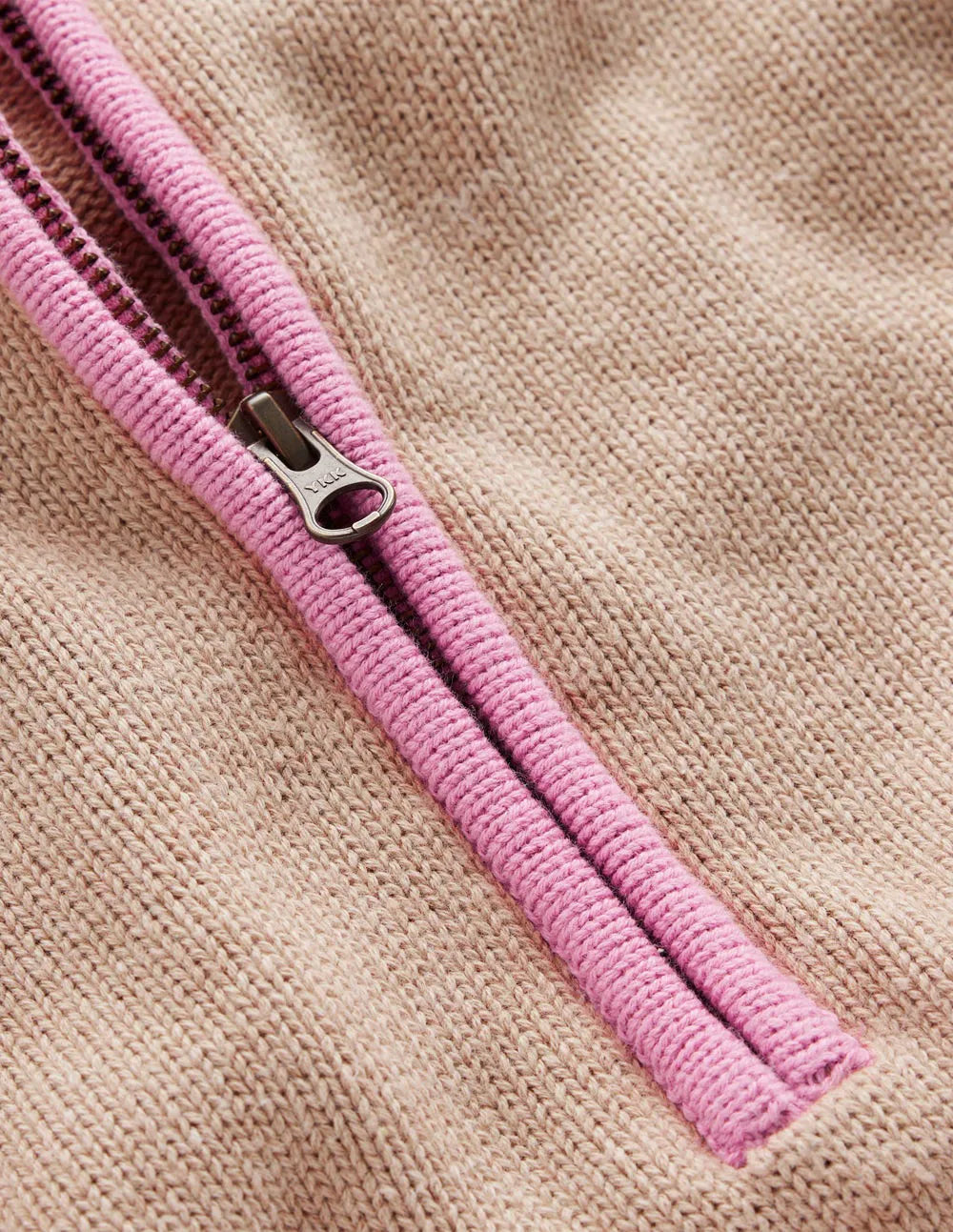 Lucy Half Zip Sweater-Chinchilla Melange, Green Fir