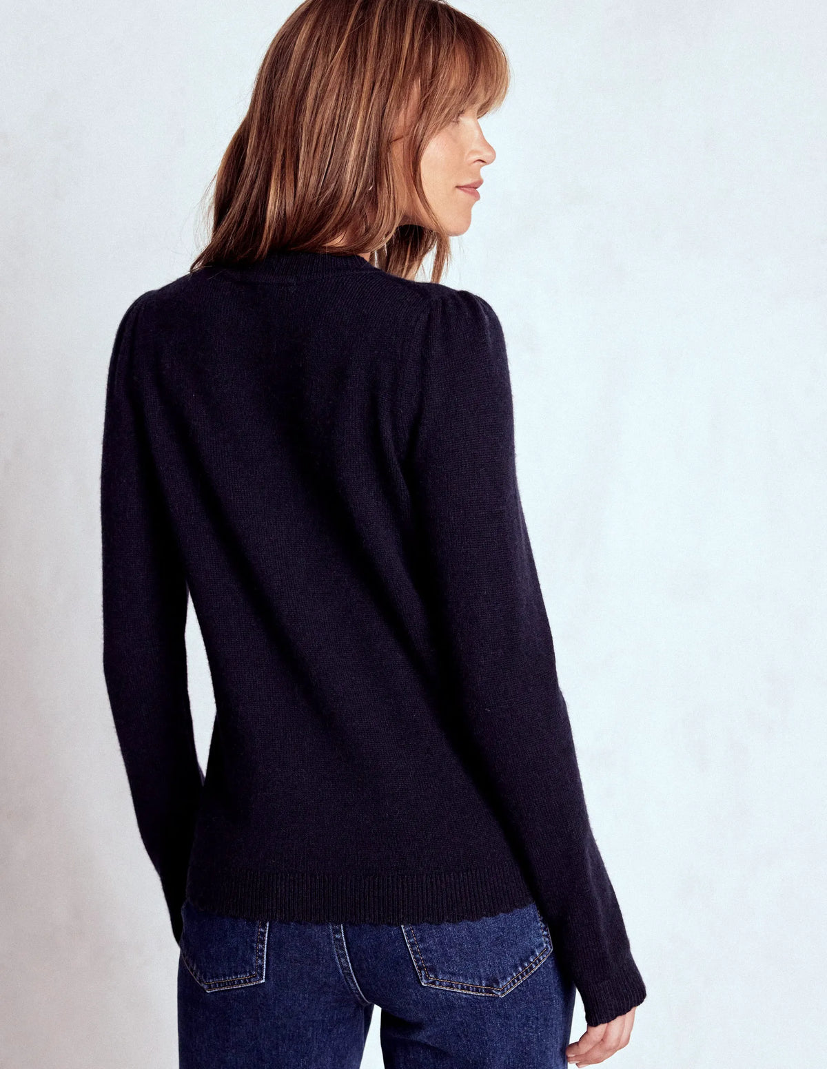Elizabeth Embellished Cardigan-Navy, Floral Embellishment