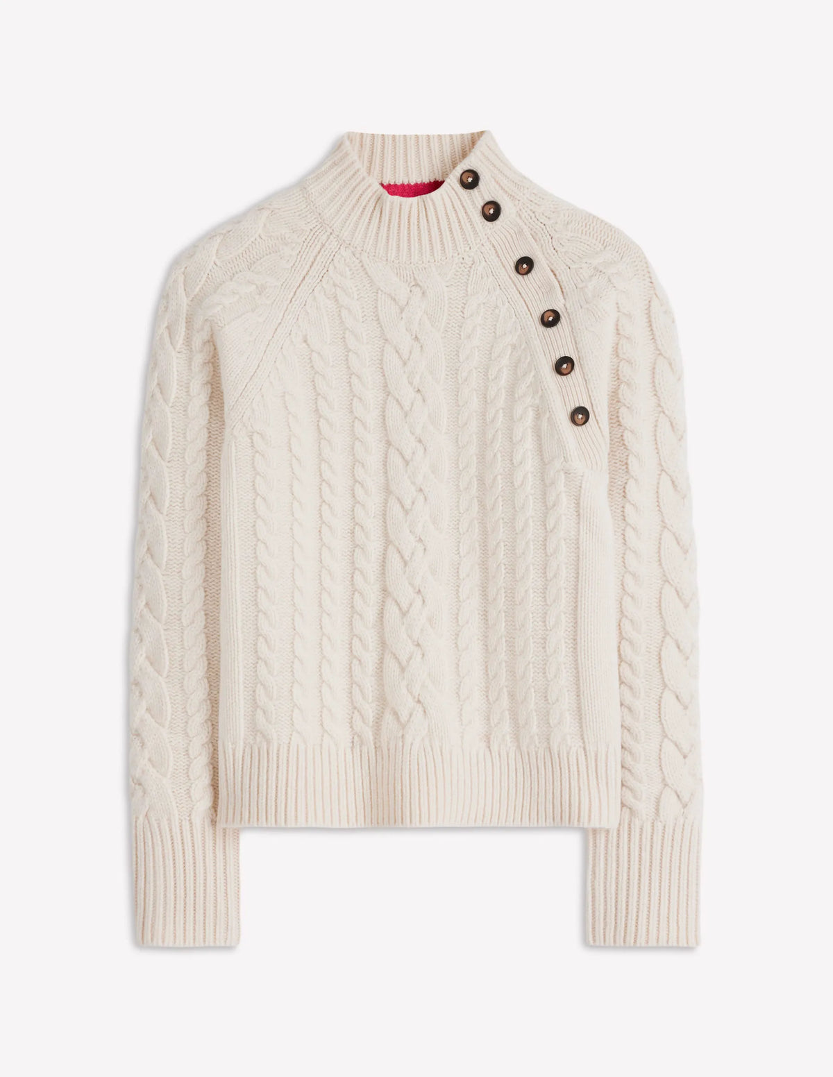 Amara Merino Cable Sweater-Warm Ivory