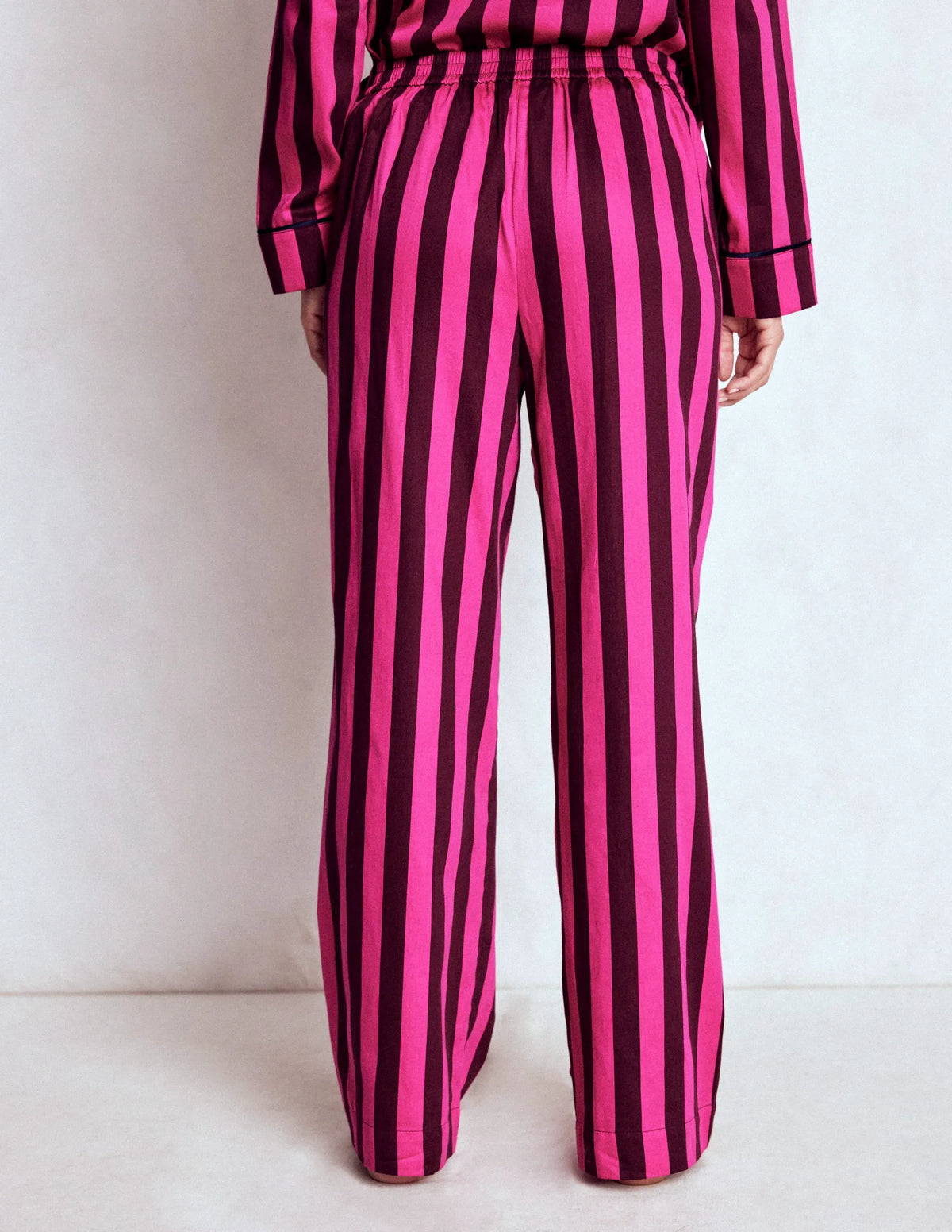 Cotton Pajama Pants-Pink Stripe