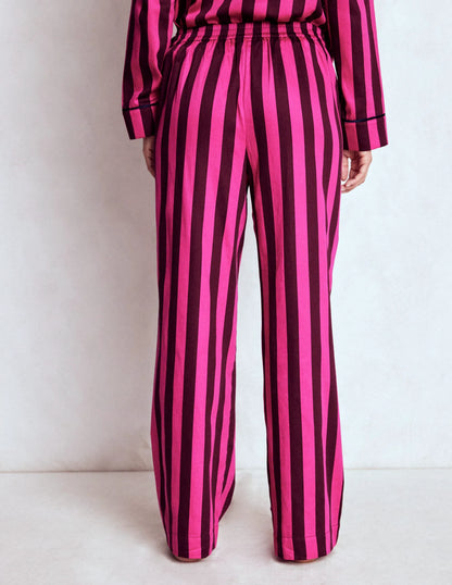 Cotton Pajama Pants-Pink Stripe