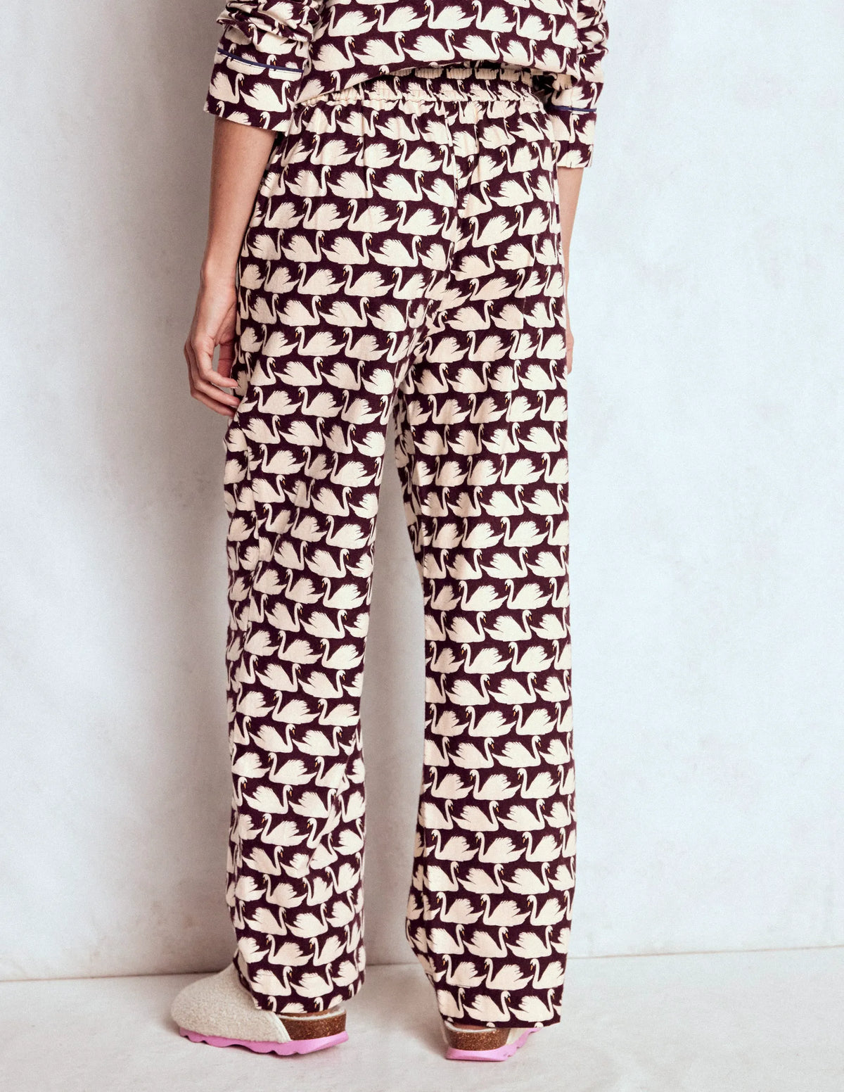Brushed Cotton Pyjama Pants-Winetasting, Geo Swan