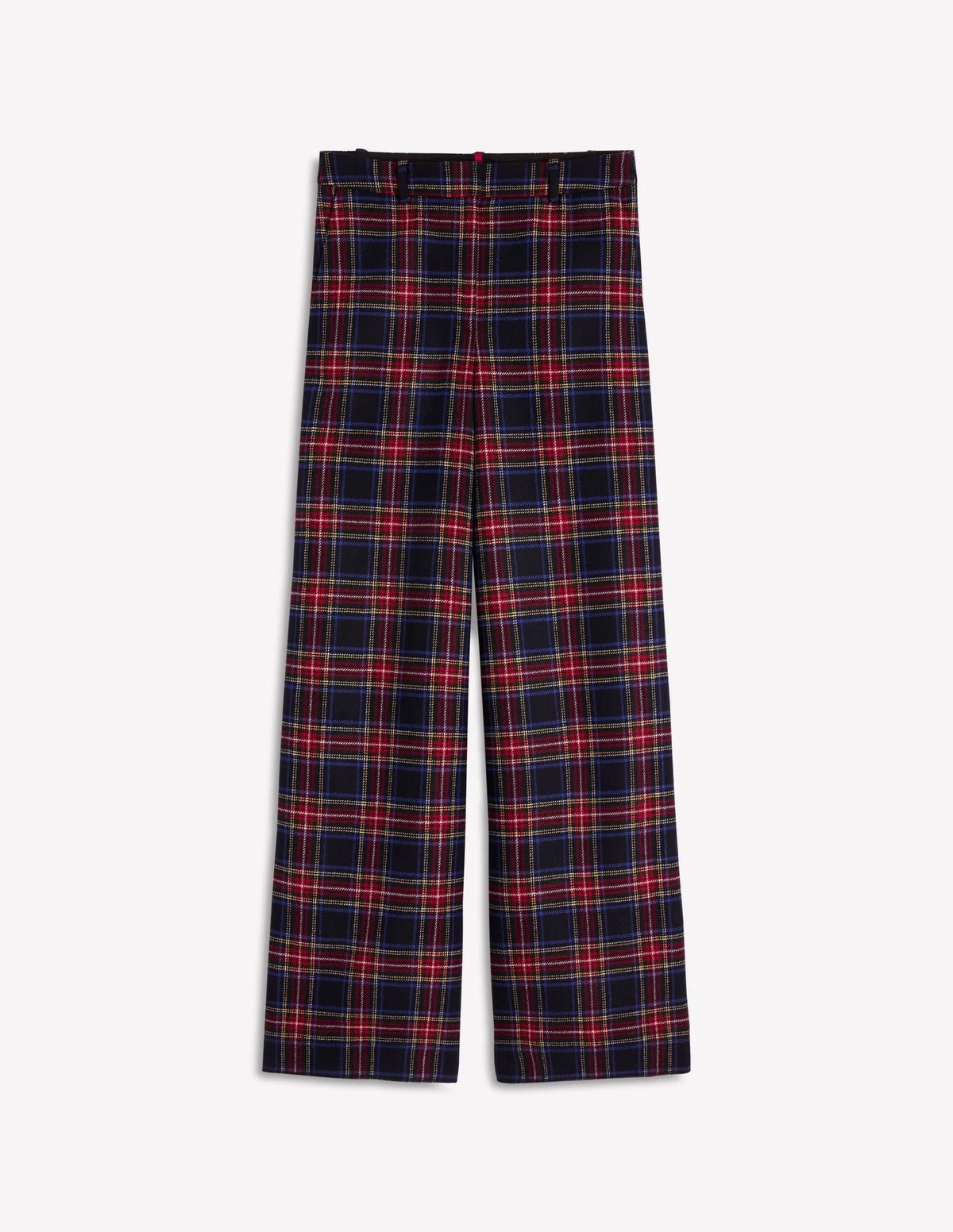 Belgravia Wool Blend Pants-Navy, Green and Red Check