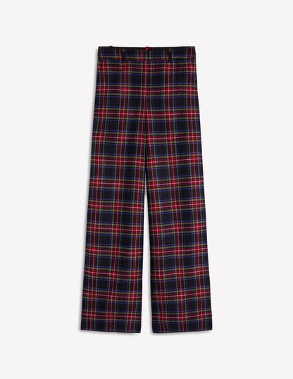 Belgravia Wool Blend Pants-Navy, Green and Red Check