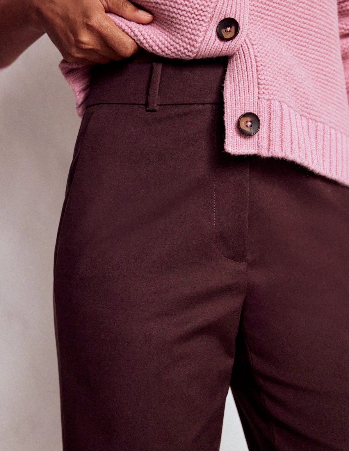 Canonbury Cotton 7/8 Pants-Deep Aubergine