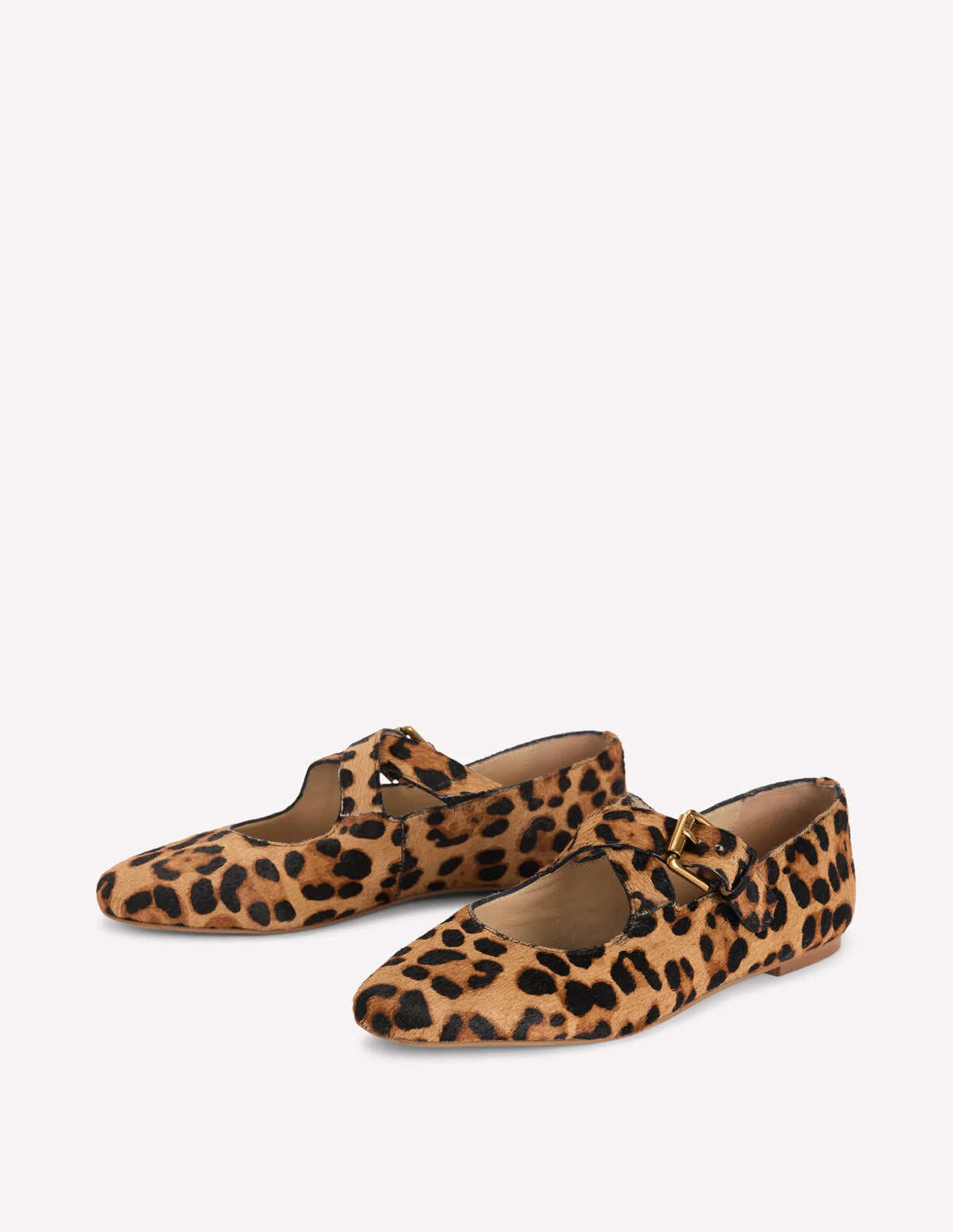 Cross Strap Mary Jane-Classic Leopard