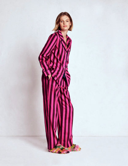 Cotton Pajama Pants-Pink Stripe