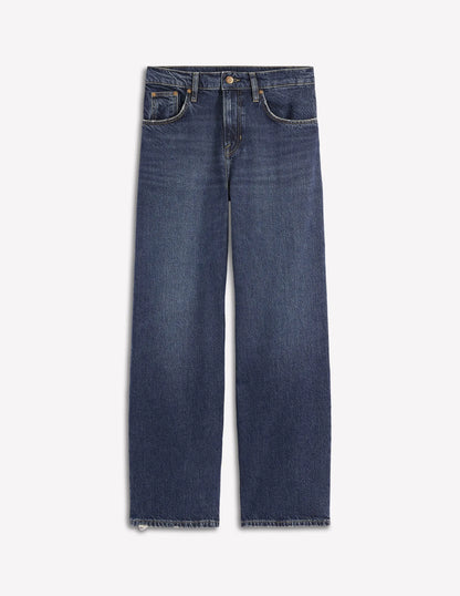 Mid Rise Relaxed Leg Jeans-Dark Vintage