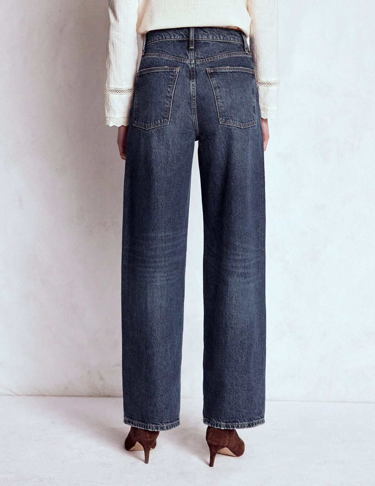 Mid Rise Relaxed Leg Jeans-Dark Vintage