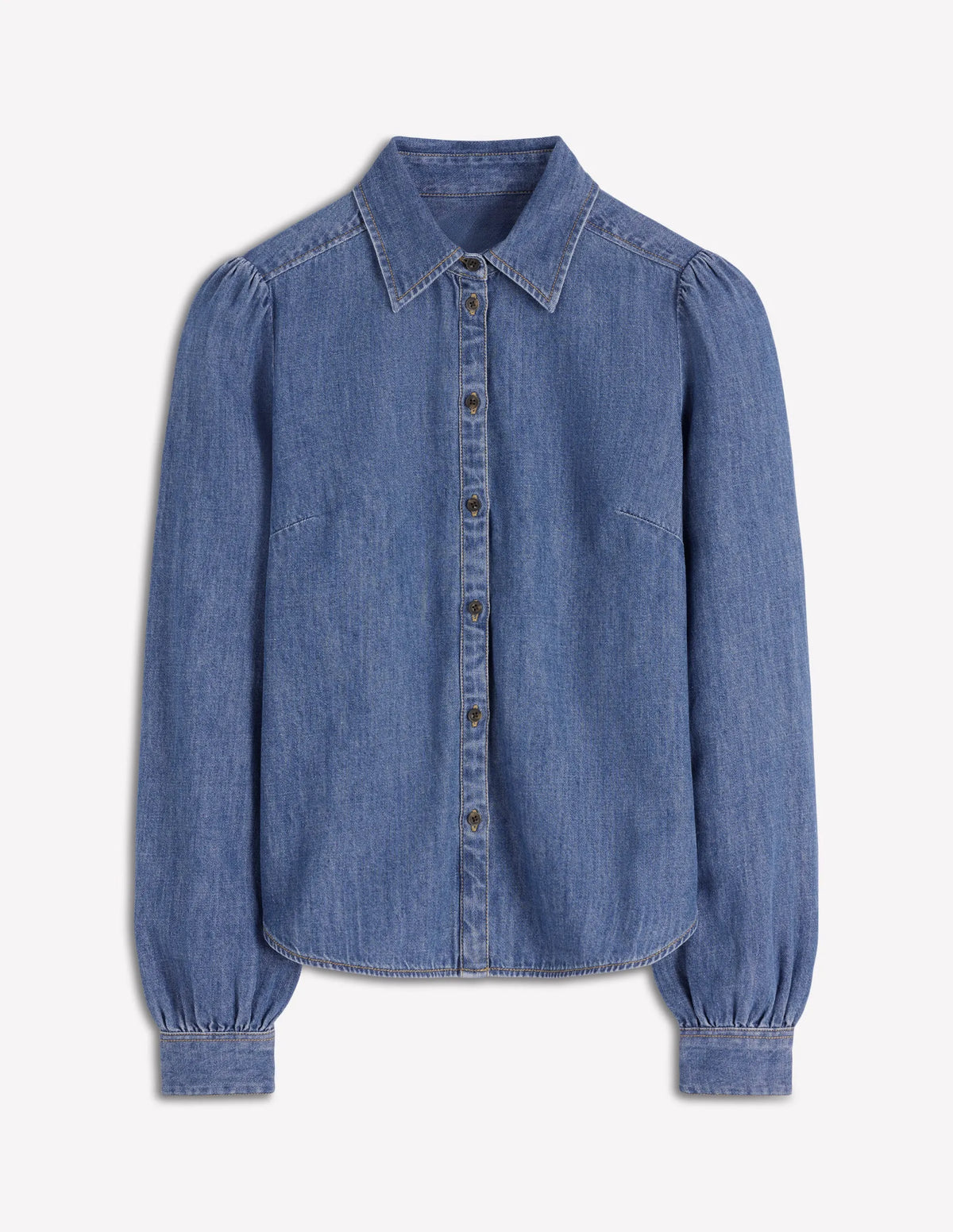 Cara Denim Shirt-Mid Vintage