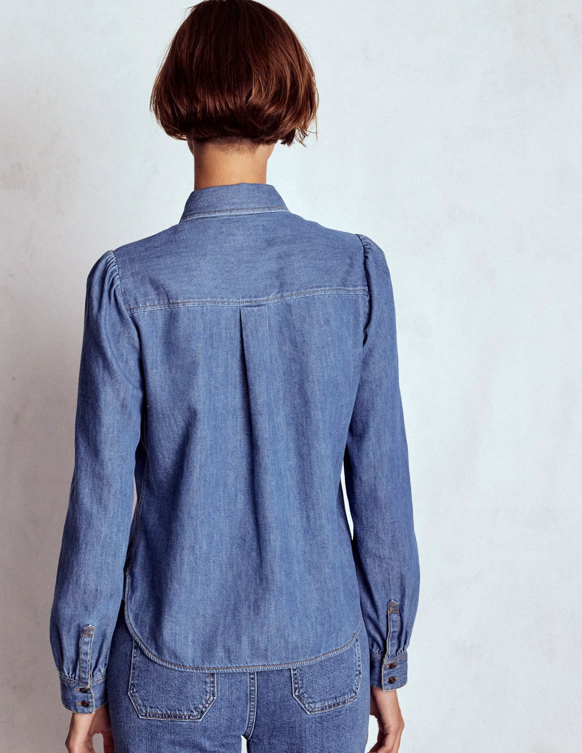 Cara Denim Shirt-Mid Vintage