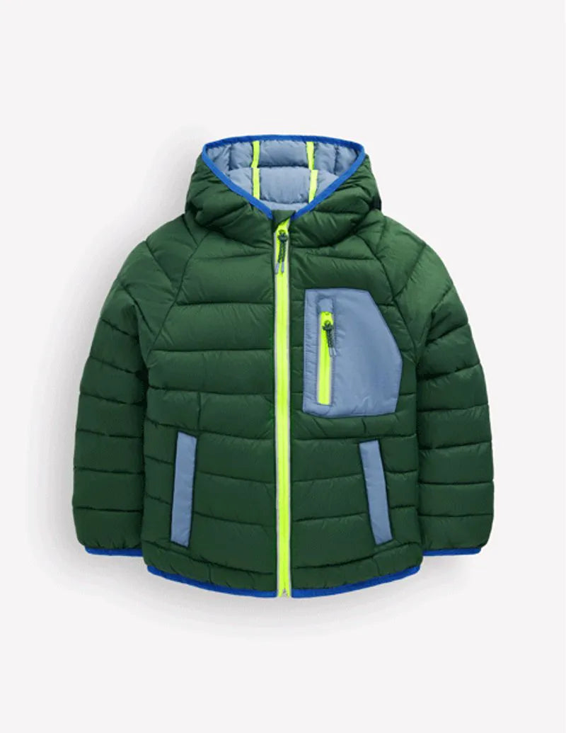 Pack-away Padded Jacket-Posy Green