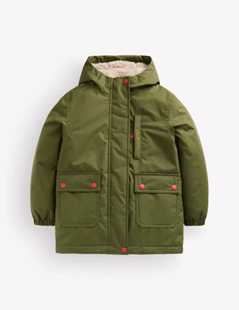 4-in-1 Waterproof Coat-Olive