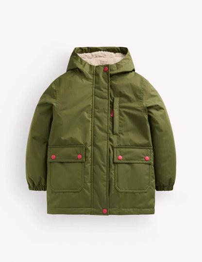 4-in-1 Waterproof Coat-Olive