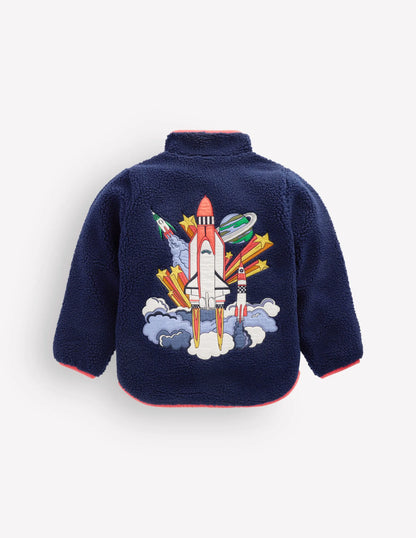 Cosy Borg Jacket-College Navy Space