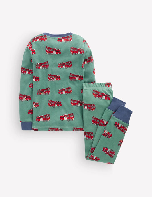 Snug Long John Pajamas-Fire Trucks