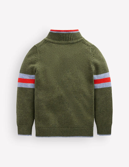 Heritage Half-Zip Sweater-Chive Marl