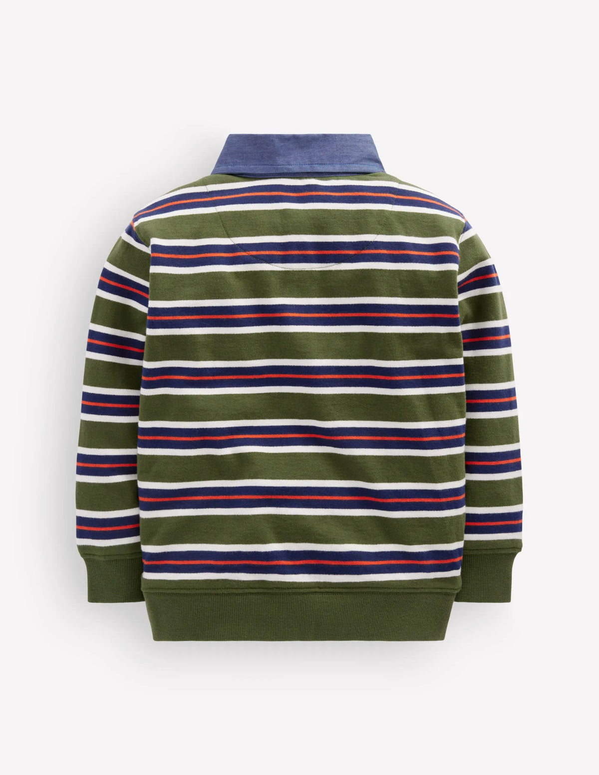 Smart Collared Sweatshirt-Brunswick Green / College Navy