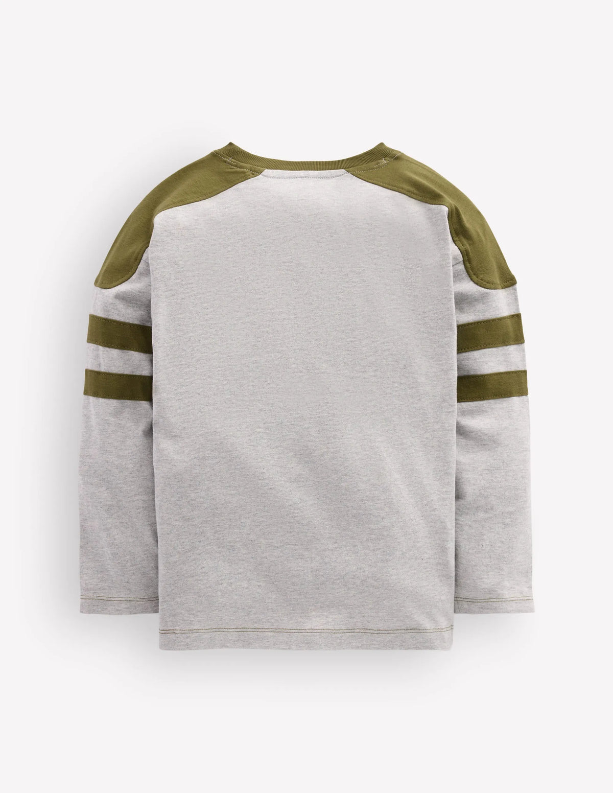 Colour Block T-shirt-Grey Marl