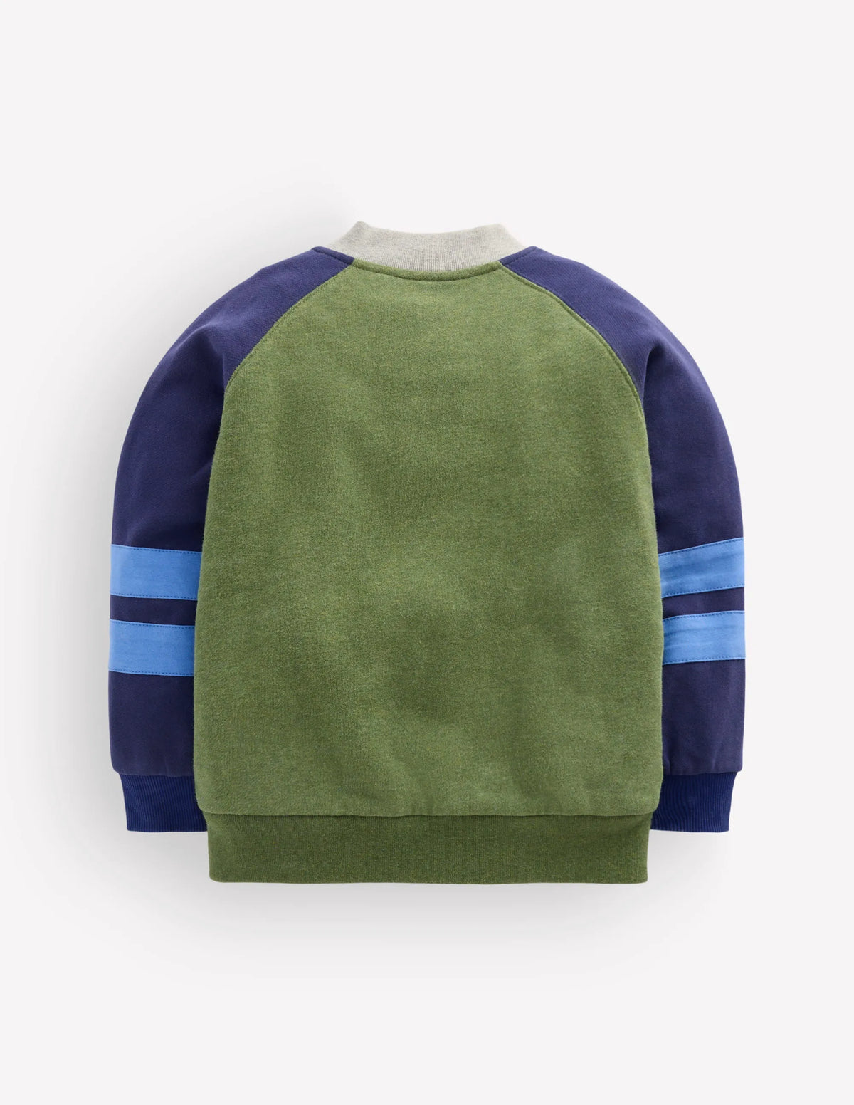 Fleece Lined Bomber-Green / Blue Colourblock