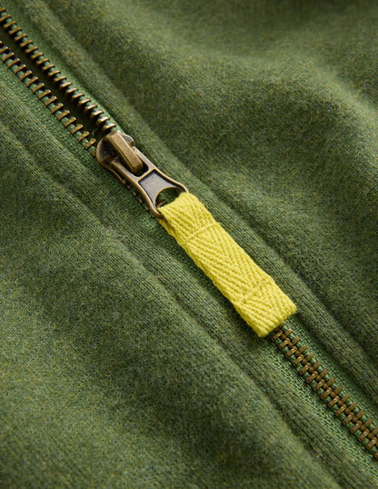 Fleece Lined Bomber-Green / Blue Colourblock